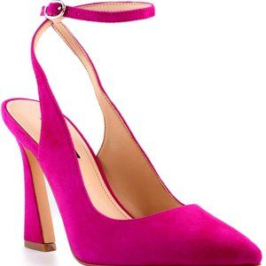 Tabita Ankle Strap Dress Pumps - 11  M / Pink Berry Suede